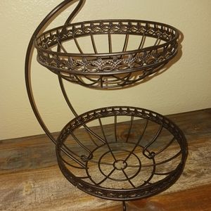 Metal double layer basket